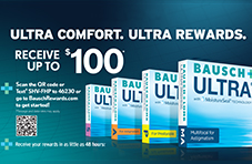 Bausch + Lomb. July 1, 2023 - December 31, 2023. Ultra comfort. Ultra rewards. Receive up to $100 in rewards in as little as 48 hours. Scan the QR code or Text SHV-SHD to 46230! Message and data rates may apply.